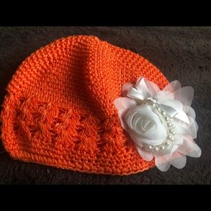 NWOT Crochet Toddler Girl Hat with Flower